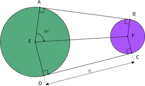 Geometric Circles Angles Diagram PNG Image