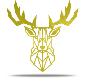 Geometric Deer Head Wall Art PNG Image