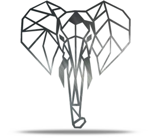 Geometric Elephant Art PNG Image