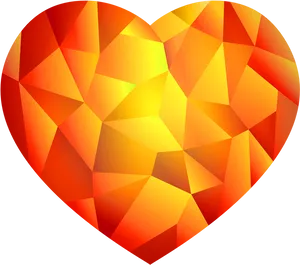 Geometric Heart Design PNG Image