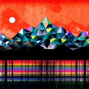 Geometric Landscape Art PNG 16 PNG