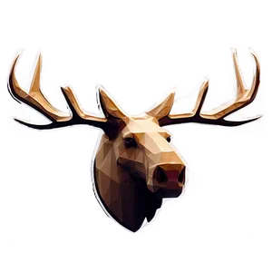 Geometric Moose Head Icon Png Myu37 PNG Image