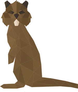 Geometric Otter Artwork PNG Image