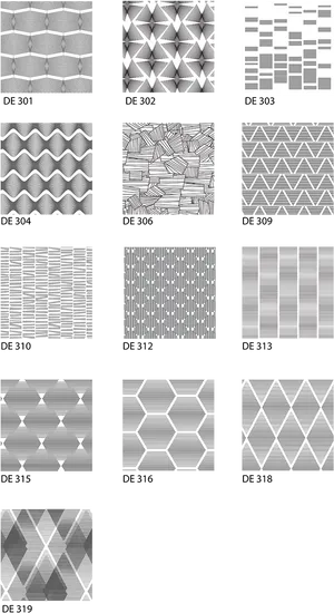 Geometric Pattern Samples Collection PNG Image