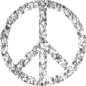 Geometric Peace Symbol Design PNG Image