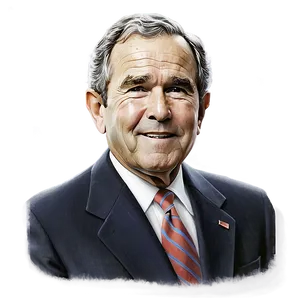 George Bush Painting Png 90 PNG Image