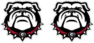 Georgia Bulldogs Logo Twin Emblems PNG Image