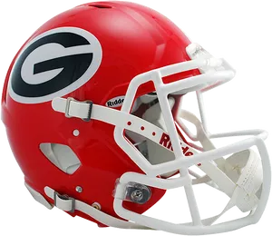 Georgia Bulldogs Red Football Helmet PNG Image