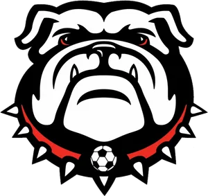 Georgia Bulldogs Soccer Mascot Logo PNG Image