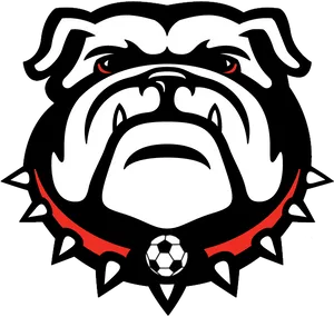 Georgia Bulldogs Soccer Mascot Logo PNG Image