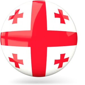 Georgia Flag Sphere Graphic PNG Image