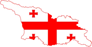 Georgia Mapand Flag PNG Image