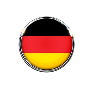 German Flag Button Black Background PNG Image