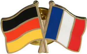 German French Friendship Pin PNG Image