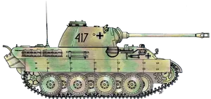 German Panzer Tank Illustration PNG Image