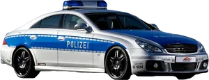 German Police Car Side View PNG Image