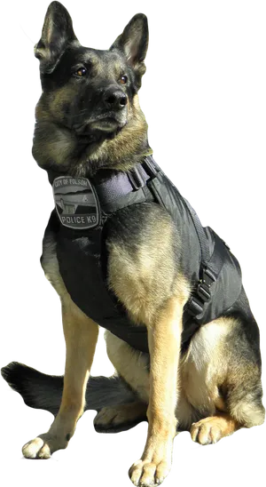 German Shepherd Police K9 Vest PNG Image