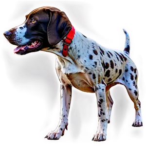 German Shorthaired Pointer With Puppies Png 06292024 PNG Image