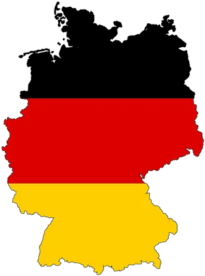 Germany Flag Map Outline PNG Image