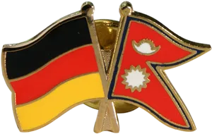 Germany Nepal Friendship Pin PNG Image