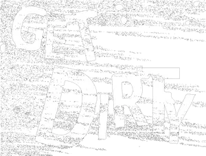 Get Dirty Slogan Graphic PNG Image