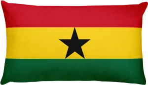 Ghana Flag Pillow Design PNG Image