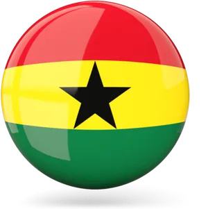 Ghana Flag Sphere Graphic PNG Image