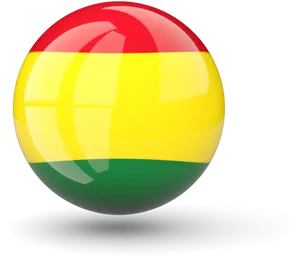 Ghana Flag Sphere3 D Render PNG Image