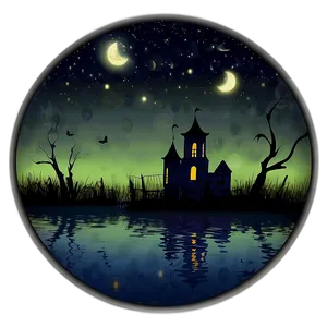 Ghostly Night Background Png Hwv95 PNG Image