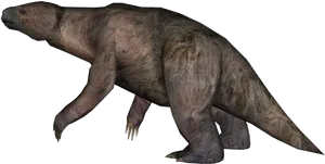 Giant Ground Sloth Illustration PNG Image