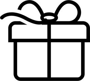 Gift Icon Simple Outline PNG Image