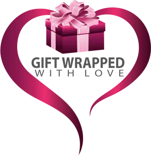 Gift Wrapped With Love Graphic PNG