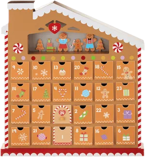 Gingerbread_ House_ Advent_ Calendar_ Clipart PNG Image