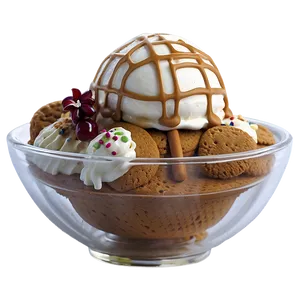 Gingerbread Ice Cream Sundae Png Vsp PNG Image