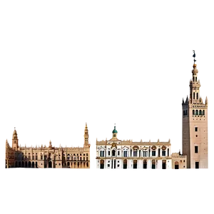 Giralda Tower Sevilla Skyline Png Hqt17 PNG Image