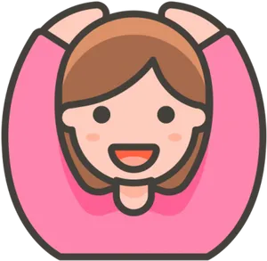 Girl Cartoon Emoji Icon PNG Image