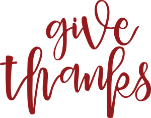 Give Thanks Calligraphy PNG Image