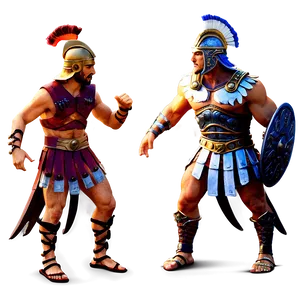 Gladiator Battle Png 06252024 PNG Image