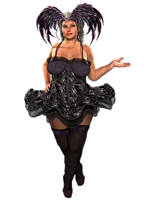 Glamorous Fantasy Figure PNG Image