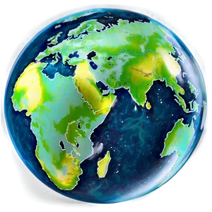 Glass Globe World Map Png Vbr41 PNG Image