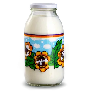 Glass Milk Bottle Png Ilv12 PNG Image