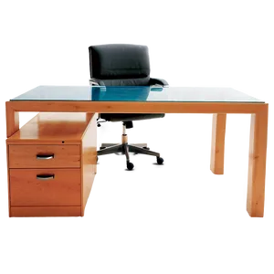 Glass Office Desk Png Xif26 PNG Image