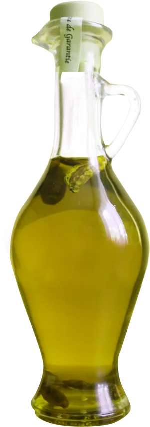 Glass Olive Oil Bottle PNG Image