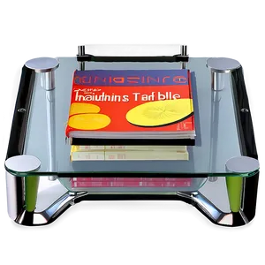 Glass Table With Magazine Rack Png Ugv54 PNG Image