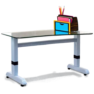 Glass Top Student Desk Png Hvi91 PNG Image