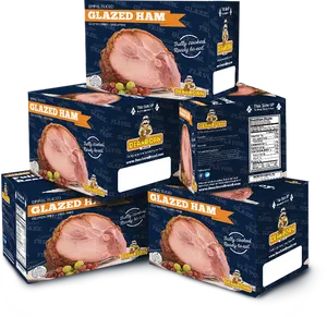 Glazed Ham Product Boxes PNG Image