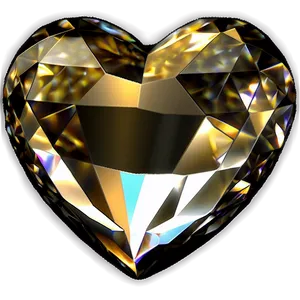 Gleaming Diamond Love Heart Png Hdg22 PNG Image