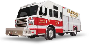 Glencoe Fire Rescue Truck PNG Image