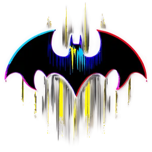 Glitch Art Batman Logo Png Xln PNG Image