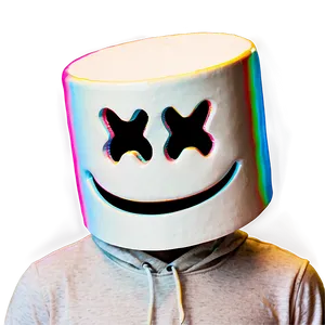 Glitch Art Marshmello Face Png Qhy PNG Image